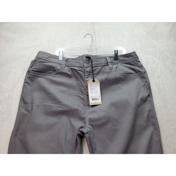 prAna Bridger Jeans‎ Men's 40 Light Gray Denim Flat Front Slim Fit Straight Leg - Picture 4 of 7